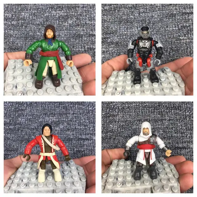 Mega Bloks Original Bulk Halo Minifigure Fate Assassin Creed Movable Soldiers Action Figure Assemble Building Blocks Gift Toys 1