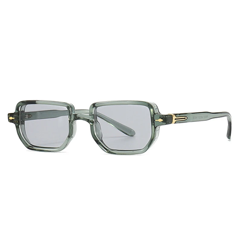 SHAUNA Ins Popular Fashion Rectangle Sunglasses Women Shades UV400 Retro Gradient Men Square Trending Rivets Sun Glasses_voghion.com