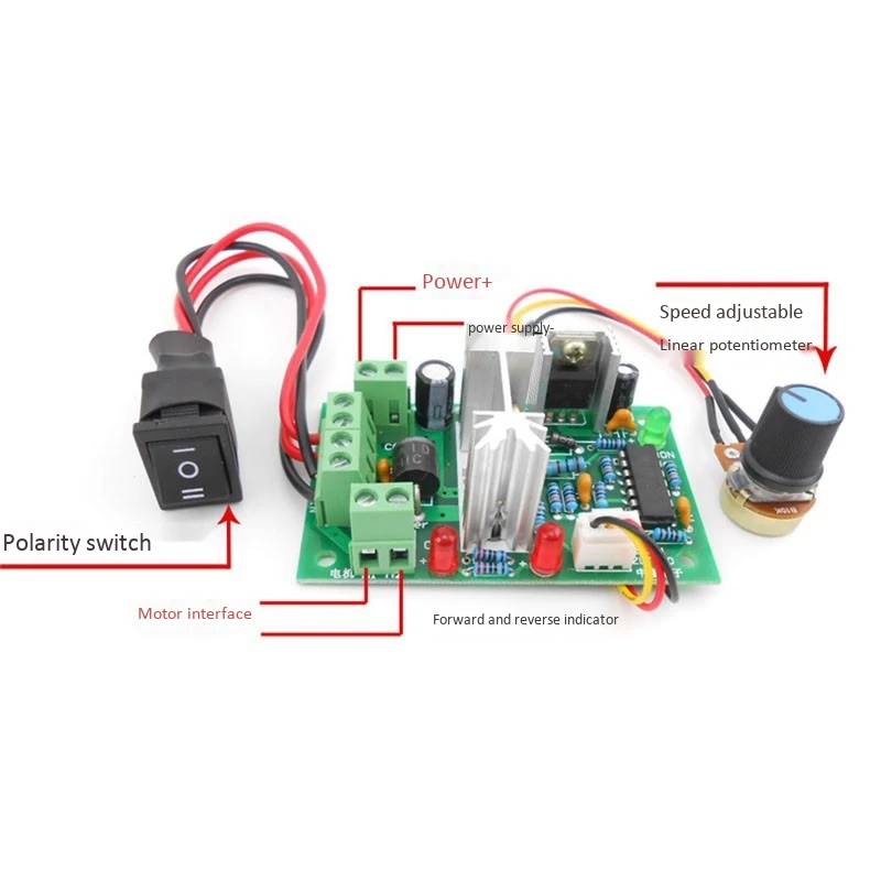 PWM DC Motor Speed Controller Switch DC 20A Current Regulator 10-60V PWM Controller 150W 12V 24V 36V 48V