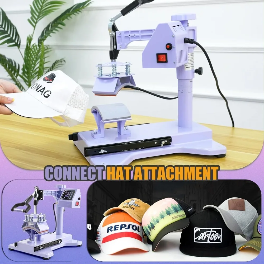 Heat Press Machine for T Shirts 15x15 with 30OZ Tumbler Press 8 in 1 Slide Out & Swing Away Digital Heat Transfer 6
