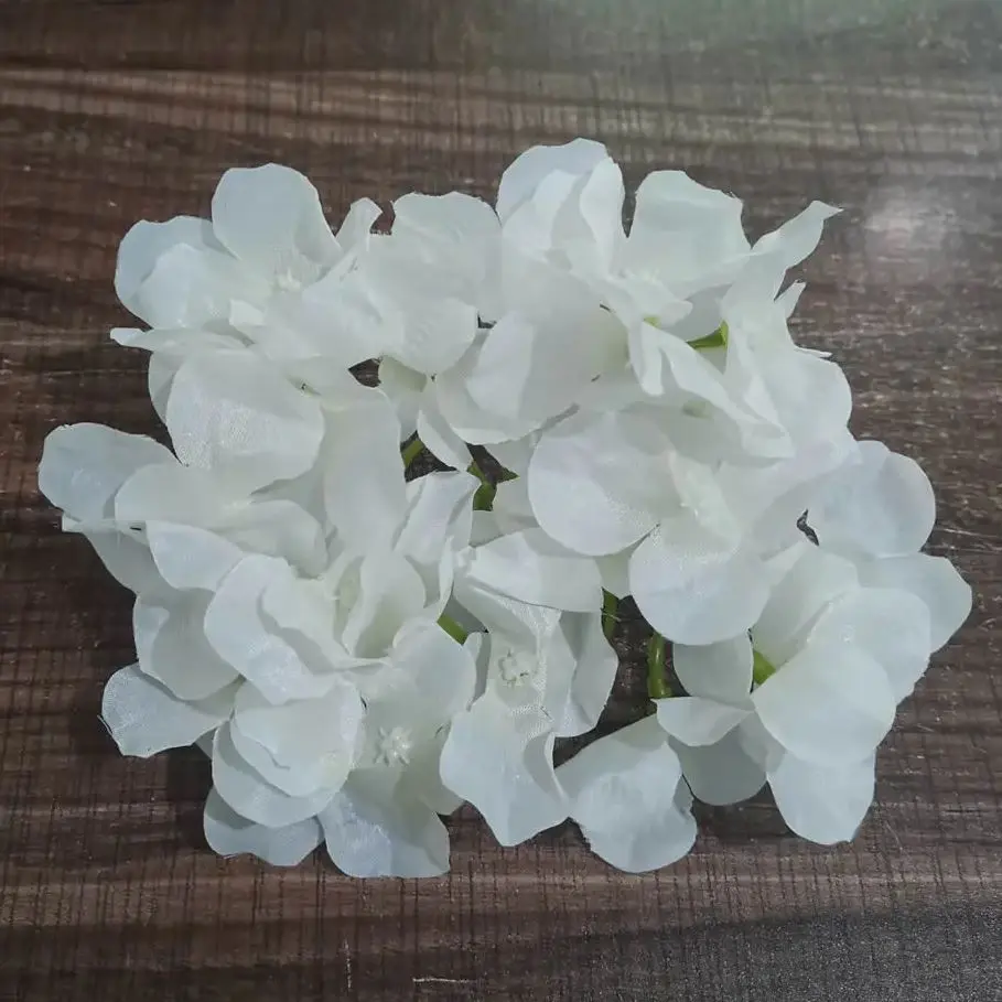 Artificial Silk Hydrangea Flower Head Wedding Path Decoration Bouquet Filler Home Hotel DIY Flowers Wall Accessories 50pcs