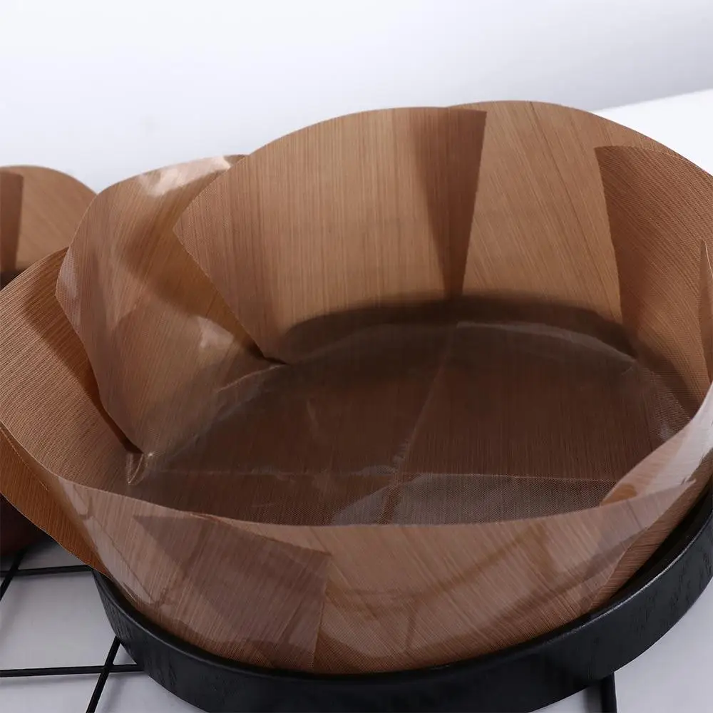Cake Baking Tools Easy To Use Mold Cake Mat Tin Liner Non-stick For Baking Pan Sheet 6 Inch 8Inch Khaki Round Mats