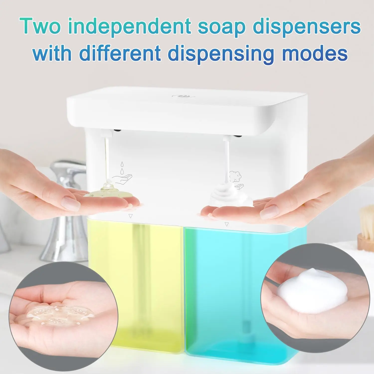 

300ml Smart Sensor Gel Soap Dispenser Waterproof Mini Automatic Induction Touchless Hand Washer Liquid/Foam for Bathroom Kitchen