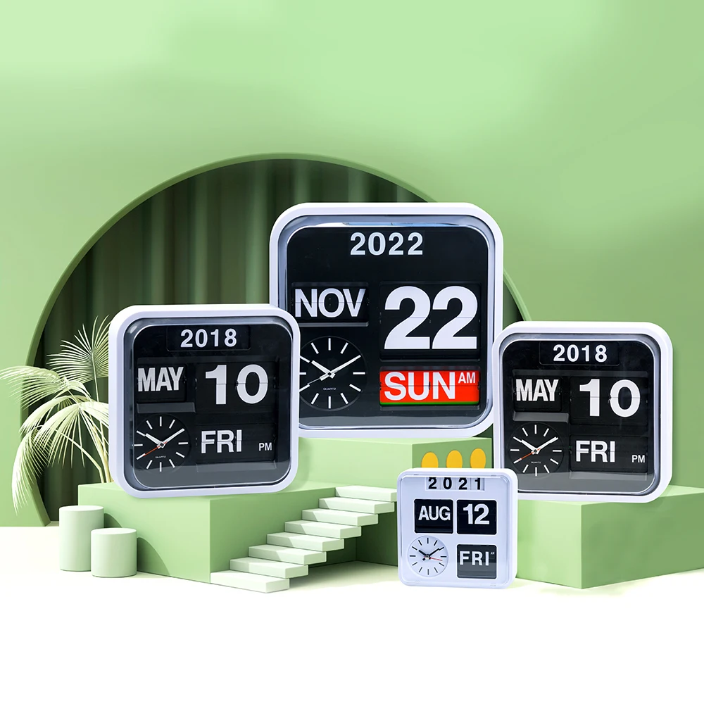 カレンダー・スケジュール Fartech Wall Flip Clock (M) Fartech automatic calendar flip clock retro desktop clock