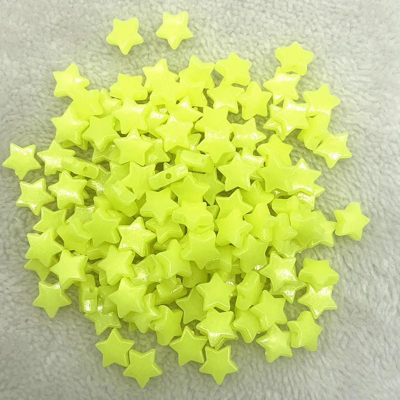 Spacer Beads 50pcs/lot 11mm Strong Luminous Beads Glow In The Dark Fishing Loose Spacer Beads for Jewellery Marking DIY Bracelet Accessories