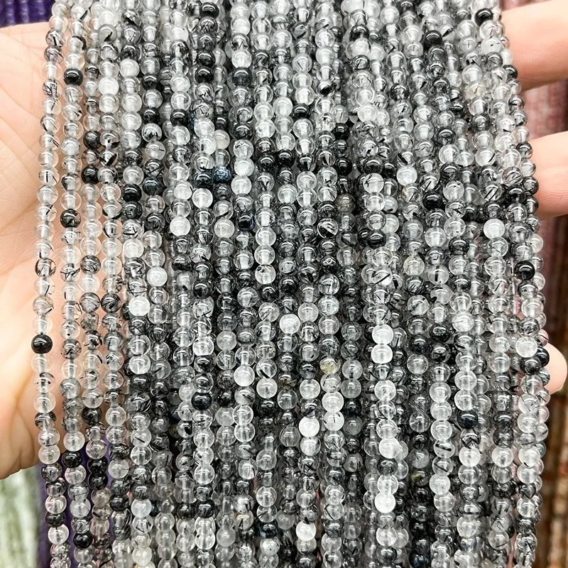 3 4mm Natural Gray Moonstone Beads Shiny Labradorite Jasper Gemstone Small Tiny Bead for Jewelry Making DIY Bracelet Necklace