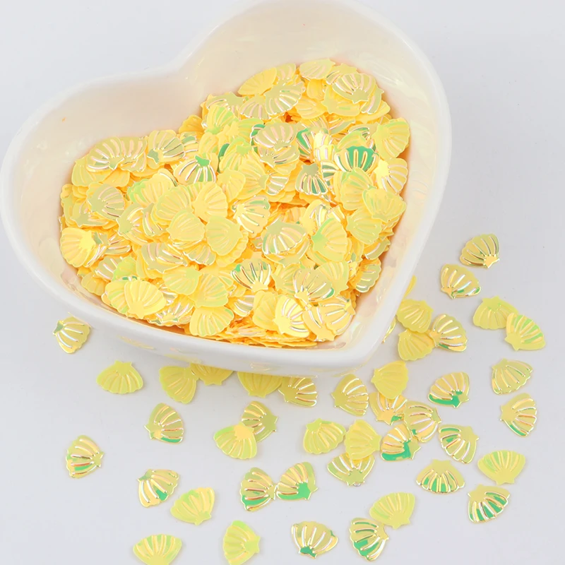 Glitter Sequins 6*8mm Sea Shell Shape Paillettes Mix Pailletten PVC Sqeuin Loose Colorful Lentejuelas DIY Paillette Decor 10g