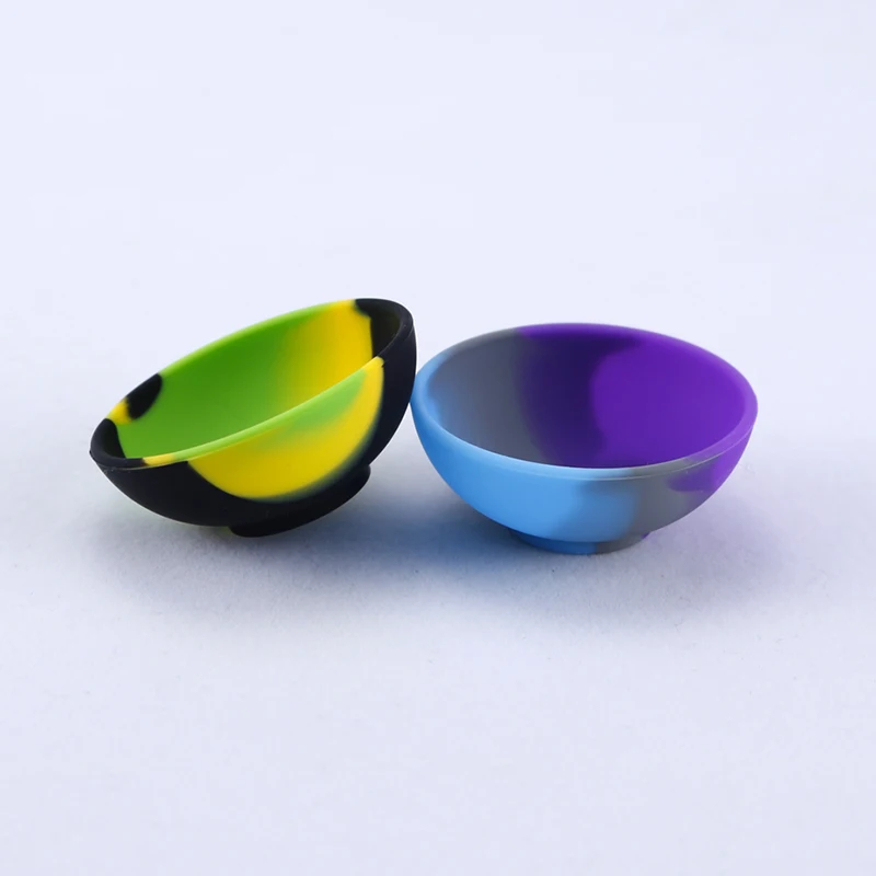 Silicone Bowls 1pc Mini Silicone Bowls Tobacco Silicone Bowl Multicolored Pinch Bowls Reusable Snack Condiment Bowls