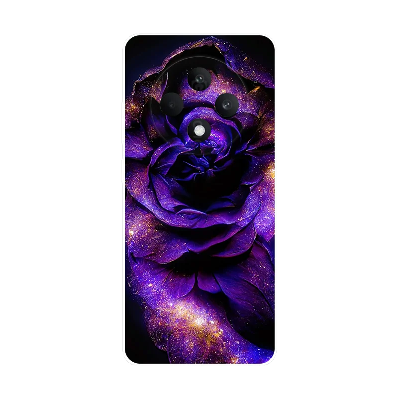 Flower Cat Painted Soft Silicone Case - Stylish Protective Cover