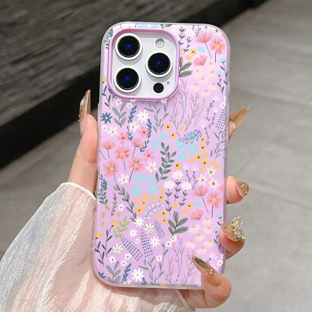 Delicate High-Bamboo Floral Pattern Protective Phone Case