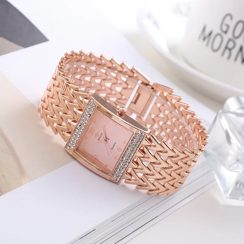 UTHAI W32 Women's Fashion Quartz Watches European American Lady's Bracelet Watch Diamonds Clock Girl Wristwatch Jewelry