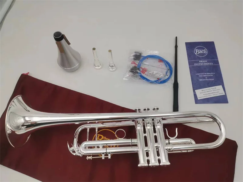 Stradivarius 37 Anniversary Silver Trumpet Pipe Flat Instrument Brass Strudents trumpet
