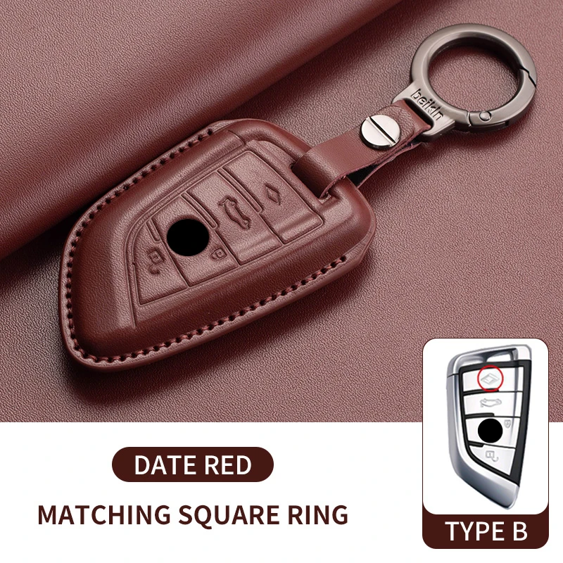 Premium Leather Car Key Fob Case Cover