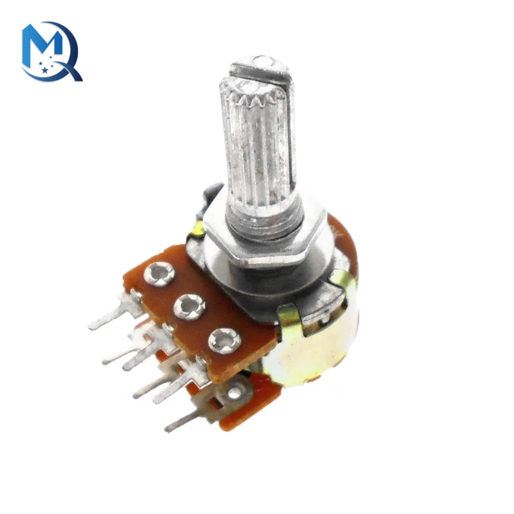 50Pcs WH148 3pin 15mm B1K B2K B5K B10K B20K B50K B100K B250K B500K B1M Potentiometer 1K 2K 5K 10K 20K 50K 100K 250K 500K 1M