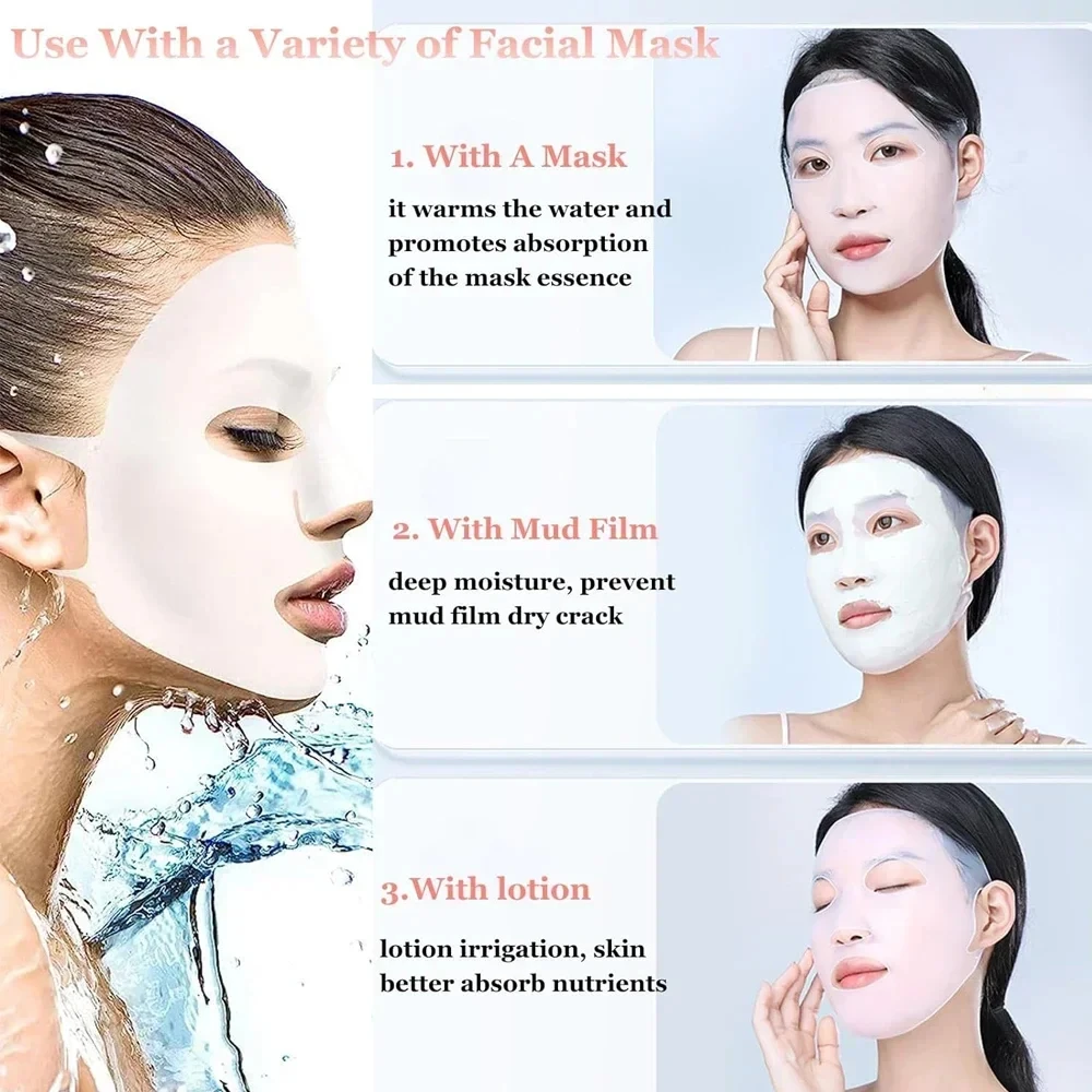 Reusable Silicone Facial Mask Cover for Moisturising and Anti Evaporation