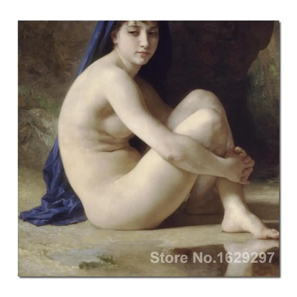 

Холст картины для гостиной сидя Обнаженная Вильям Адольф Bouguereau высокое качество ручная роспись