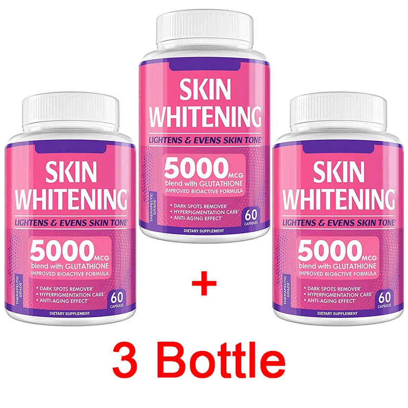 

3 Bottle Skin Glutathione+alpha-Lipoic Acid+Vitamin C Natural Skin