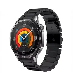 Premium Stainless Steel Metal Strap - Comfortable and Replaceable Wristband for Smartwatches (Black)