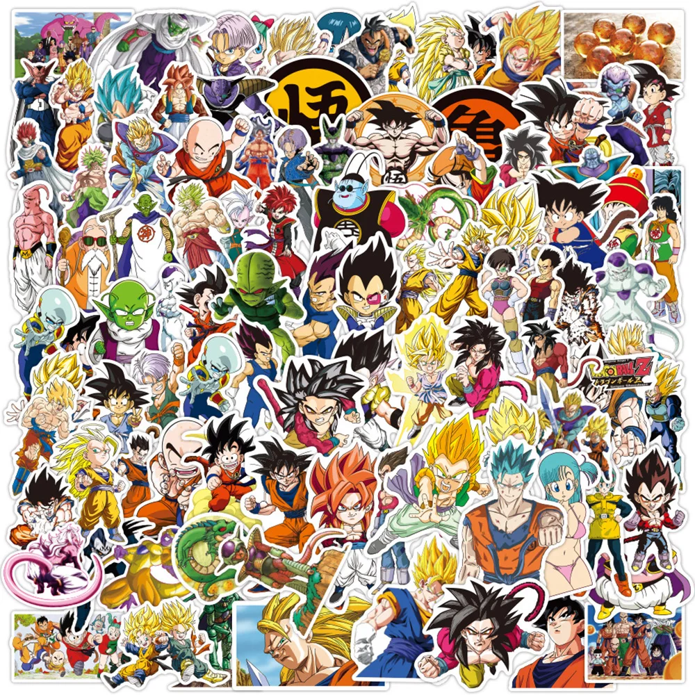 

10/30/50/100pcs Dragon Ball Anime Stickers for Kids DIY Scrapbooking Skateboard Laptop Case DIY Kids Toy Waterproof Cool Sticker