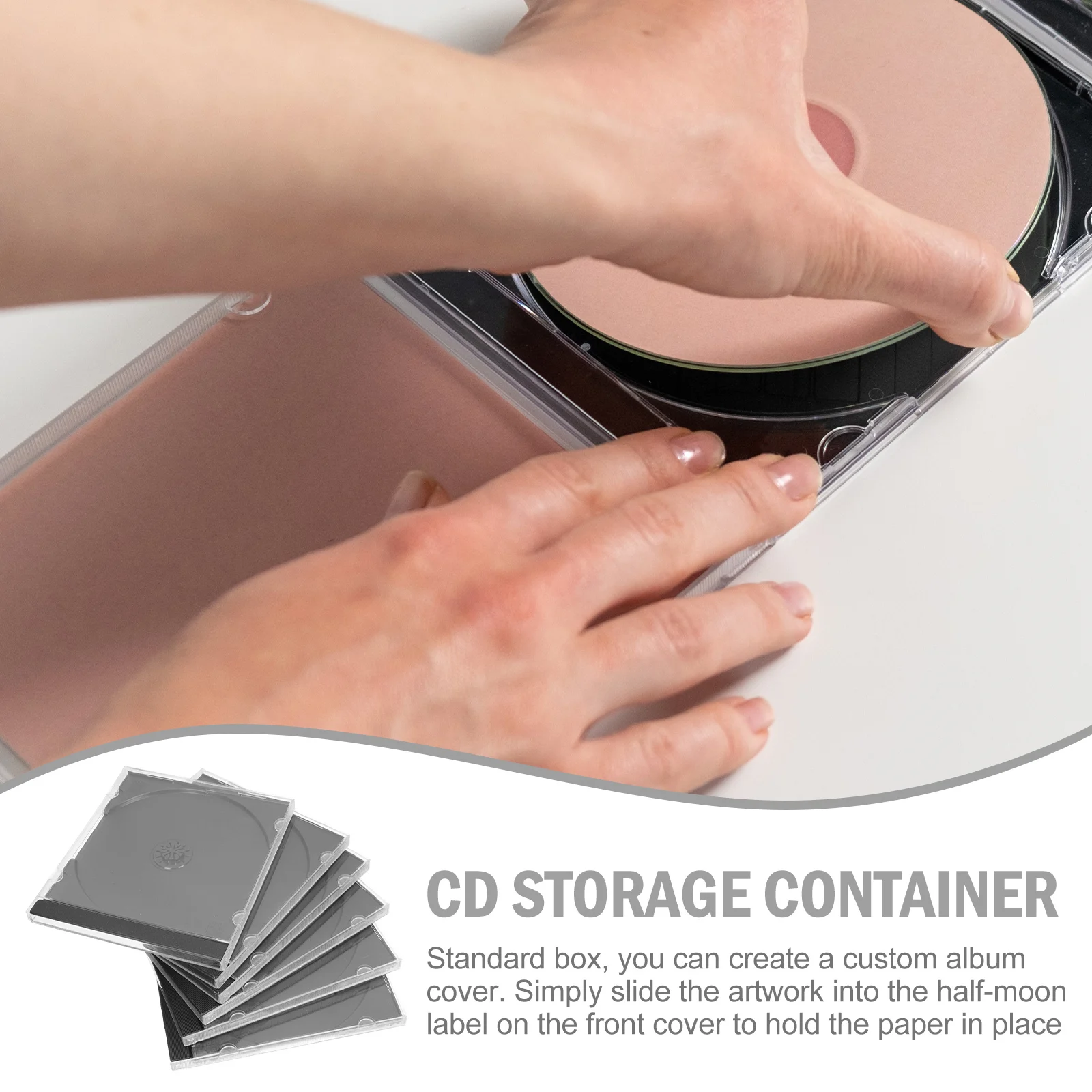 CD DVD Storage Case 6pcs Transparent Plastic DVD Case Portable CD Storage Box Ultrathin Single Disc CD Box Case For Home Cinema
