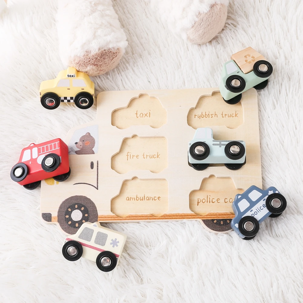 Baby Montessori Puzzles Spielzeug Holz Geometrie Puzzle Spielzeug Tier Auto Form Puzzle Bord Passenden Spiele Pädagogisches Lernen Spielzeug – Detail 6