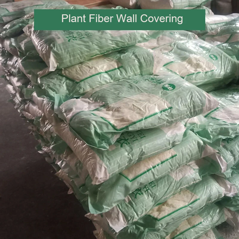 Plant Fiber Wall Coating Plant Fiber Wall Clothe Durable Plant Glue Powder Wall Mud Absorbs Noise Heat Insulation Coating Covering Liquid Wallpaper