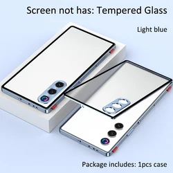 Sleek Aluminium Alloy Bumper with Acrylic Back Cover - Premium Phone Protector Case for ZTE nubia RedMagic 10 Air (Light blue)