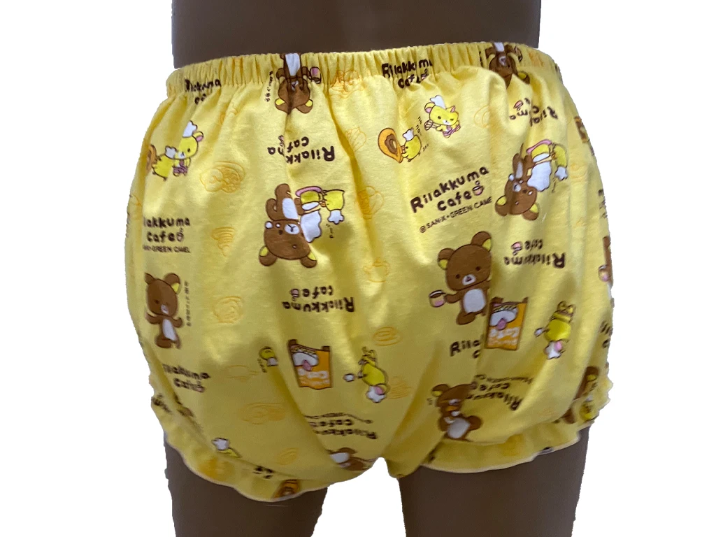 Haian Adult Incontinence Pull-on PVC & Print Cotton Flannel Pants#PM003-3
