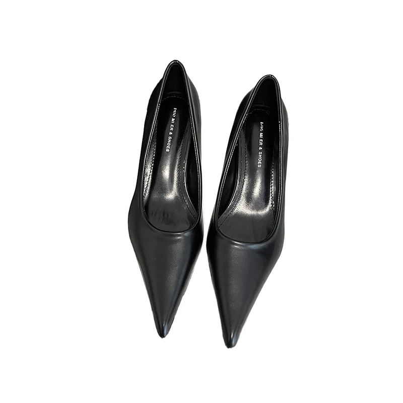 2023 Fashion High Heels Size 35-39 Women Shoes 5cm Thick Heel Banquet Wedding Shoes Sexy Pointed Toe Ladies Party Shoes Pumps