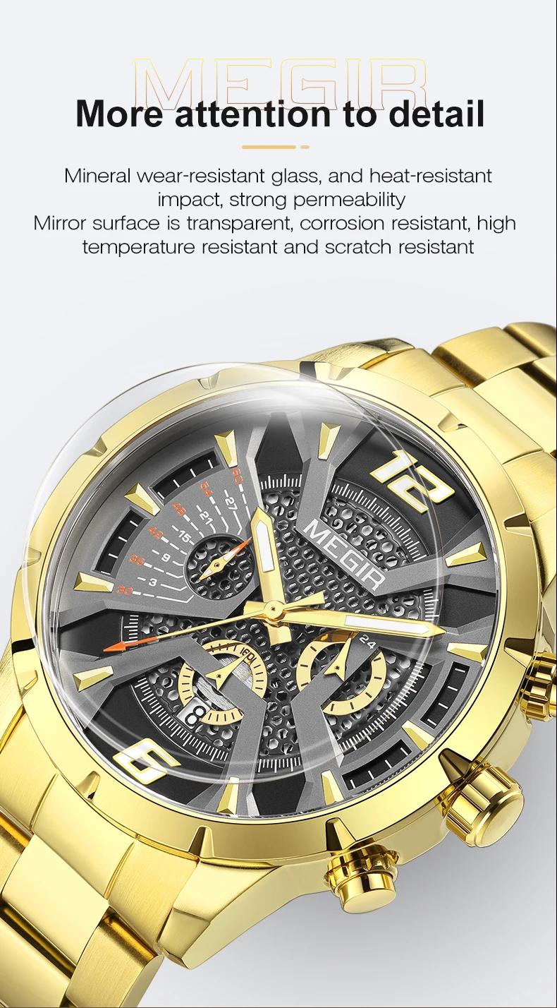 Stainless Steel for Men Luxury Business Casual Quartz Date Clock Chronograph Big Dial Wrist_voghion.com