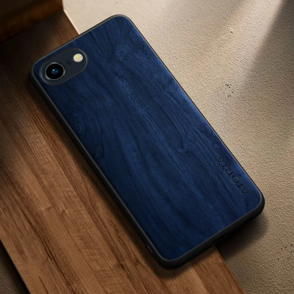 Wooden Pattern PU Leather Phone Case - Modern & Stylish Design