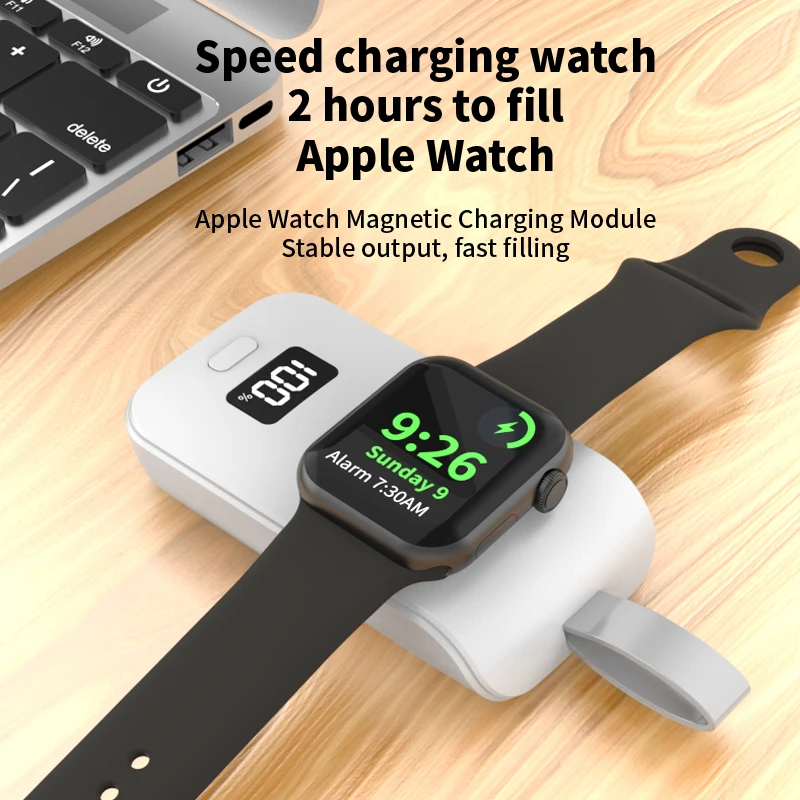 Portable Wireless Charger Power Bank For Apple Watch 10 9 8 7 6 5 4 3 SE for iWatch Magnetic charging station 4