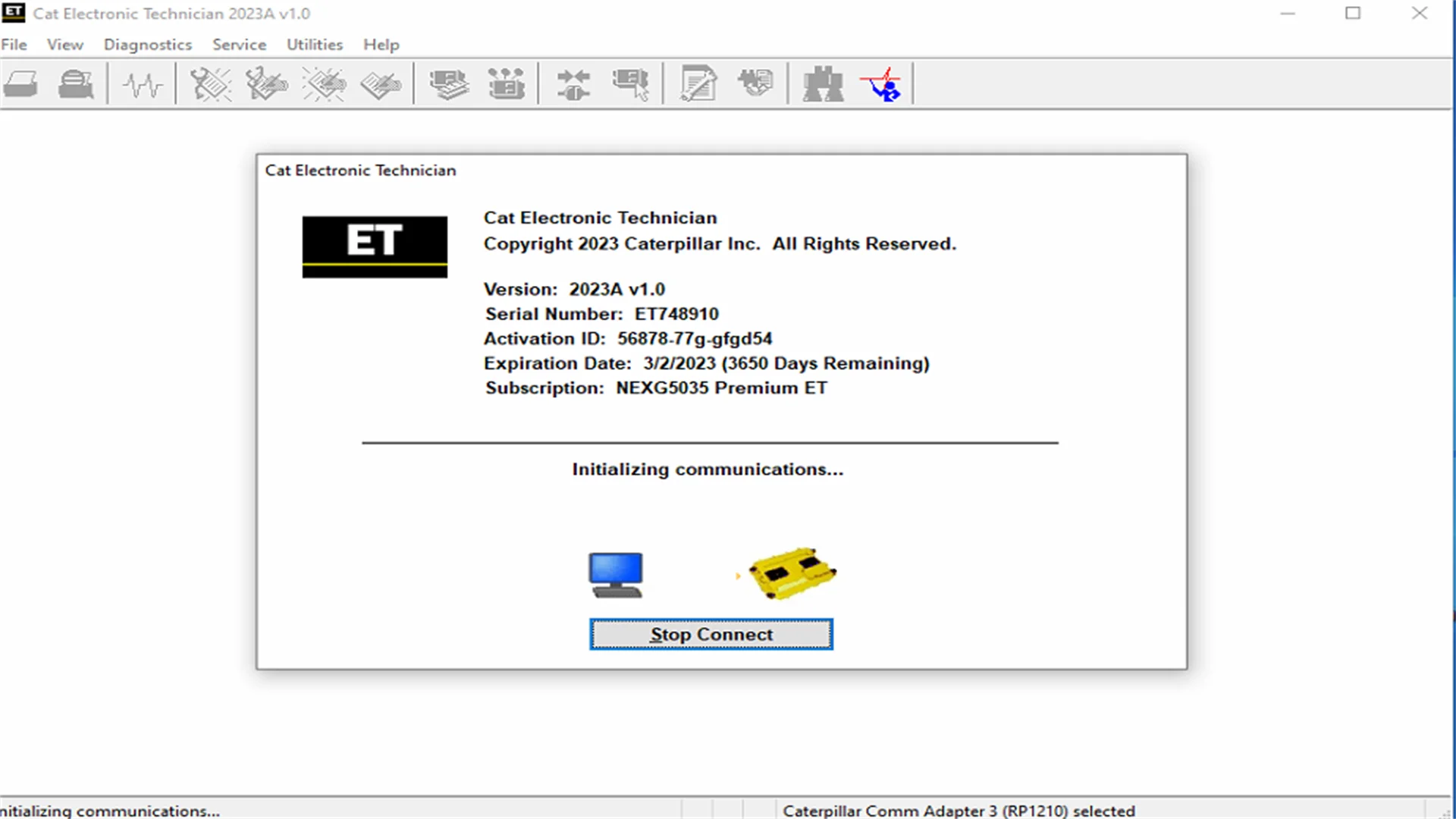 2023A Cat ET  Caterpillar  Diagnostic Software  ET3 +  Factory  Password  KG
