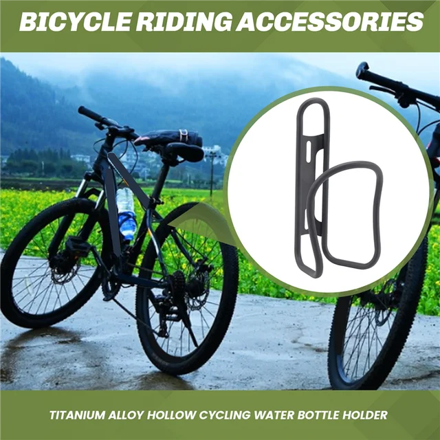 BA-Bicycle Kettle Rack Black Titanium Alloy Hollow Water Bottle Cage Holder Cycling Accessories Bike Riding 5
