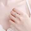 Halaile 1.5mm D Color Moissanite S925 Sterling Silver Stackable Row Ring with GRA Trendy Fine Jewelry Women Classic Dainty Gift 6