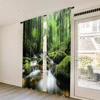 2Pcs Forest Curtains Spring Nature Landscape Theme In Tropical Forest Decorative Curtains For Bedroom Living Room A 3
