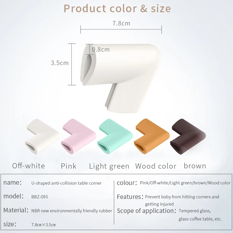 Baby Safety Protection Corner Protector All-inclusive Protection for Glass and Flat Furniture Easy Clean Edge Corner Guards 4PCS silicone table corner protector table corner protector table edge protector
