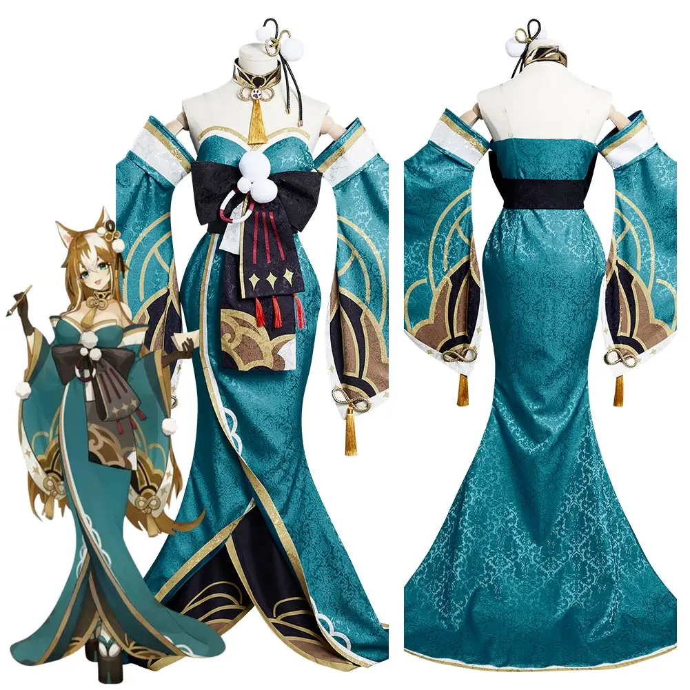 

Genshin Impact Ms Hina/Gorou Cosplay Costume Outfits Halloween Carnival Suit