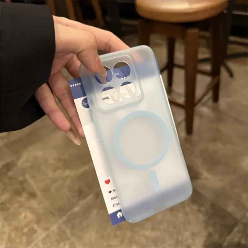 Luxury Matte Candy Transparent Magnetic Phone Case with Magsafe Wireless Charging Compatibility