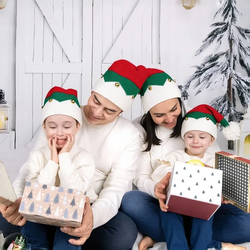 Christmas Mom Baby Warm Knitted Wool Hat Red Winter Warm and Beautiful Hat Party That Can Add Festival Atmosphere Practical