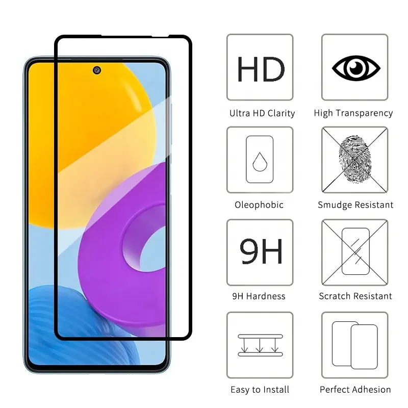 Premium Black Silicone Soft Case with Screen Protector Glass