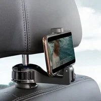 Car Headrest Hook & Phone Holder Seat Back Hanger for Rear Seat Cradle Clips Lazy Bracket Tablet Headrest Bracket