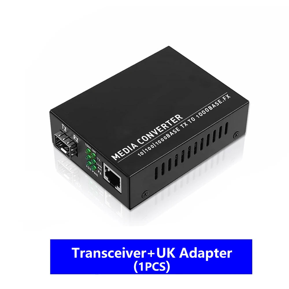 ממיר מדיה Ethernet RJ45 סינגלמוד פייבר SFP LC של ZoeRax עם מודול SFP LC במהירות 1.25Gbps