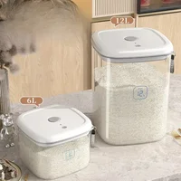 Seal Rice Bucket Vacuum Rice Buckets Cat Food Bucket Pet Food Storage Bucket Dust-proof Grain Jar Glass Jar Home Storage Box 2