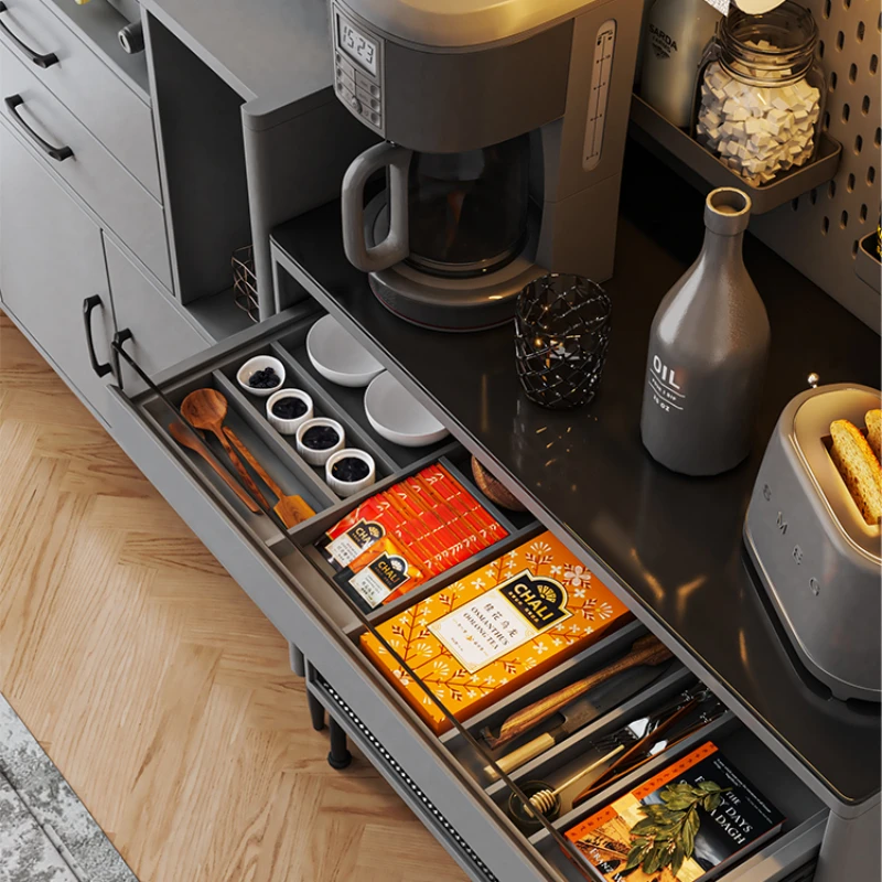 Exquisite Luxury Kitchen Cabinets Modern Design Closet Storage Cabinets Coffee Drawers Cocina Integral Nordic Furniture CM50CG 6