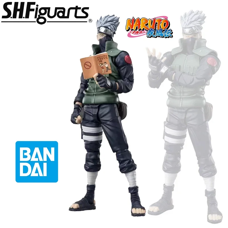 

BANDAI Genuine Original SHF Figuarts NARUTO Hatake Kakashi Anime Figure Model Ornament Joint Movable Toy Christmas Birthday Gift