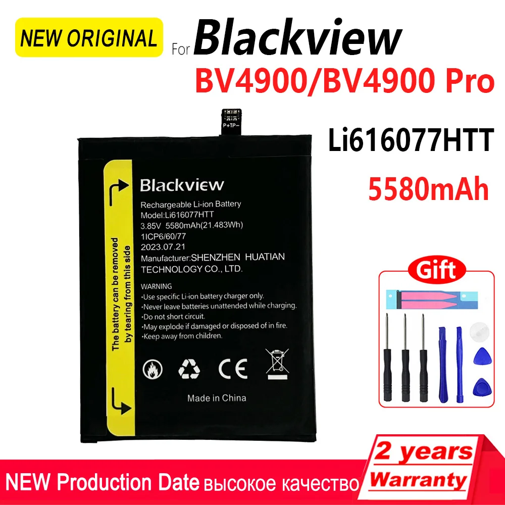 

BV4900 Li616077HTT 5580mAh Replacement Mobile Phone Battery For Blackview BV4900 / BV4900Pro BV4900 Pro Smartphon Batteries