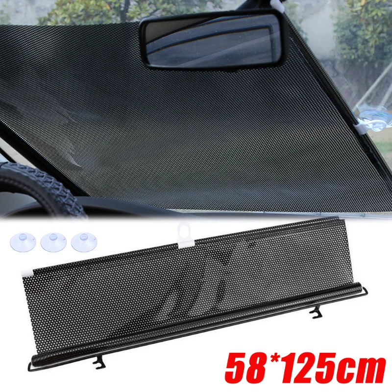 

Universal Car Sunshade Curtain Rear Side Window Front/Back Windshield Sun Block Blinks Black Cover Suction Cup Auto Accessories