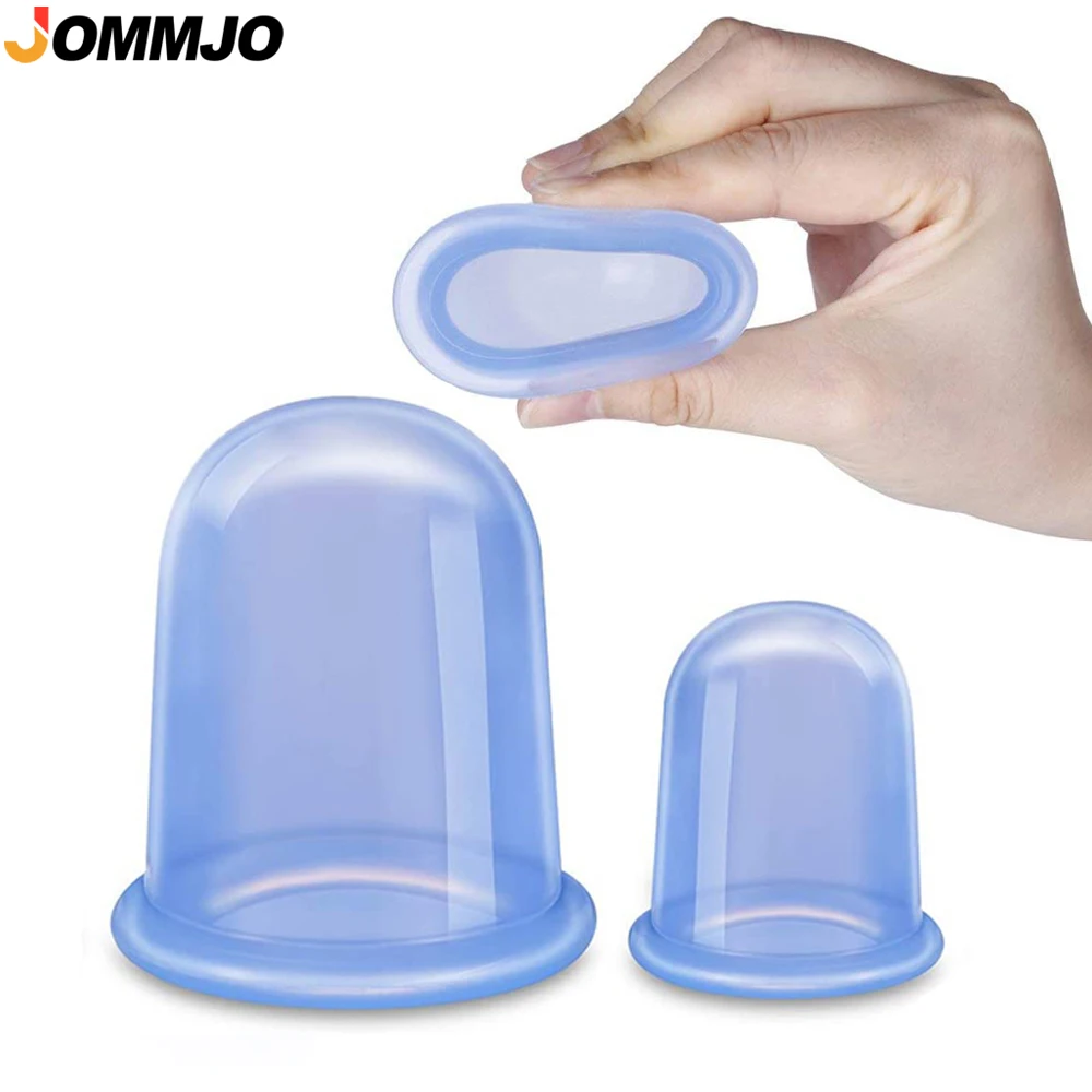 JOMMJO 2Pcs Anti Cellulite Cup Vacuum Silicone Cupping Body Massage Cup Set, Vacuum Suction Cup for Cellulite Treatment