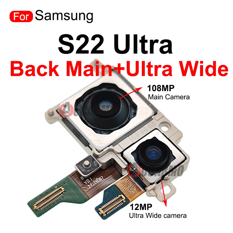 For Samsung Galaxy S22 Ultra Front Back Main 108MP + 12MP Ultra